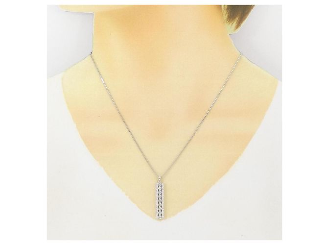 Autre Marque Colar de Diamante PT950 PT850 Prata - vista 6
