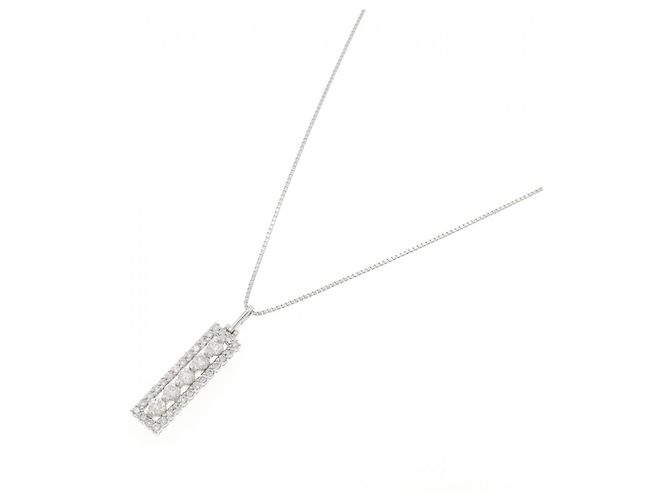 Autre Marque Collana di Diamanti PT900 PT850 Argento - vista 2