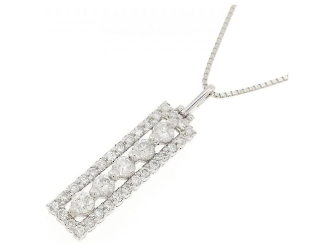 Autre Marque Collana di Diamanti PT900 PT850 Argento - vista 3