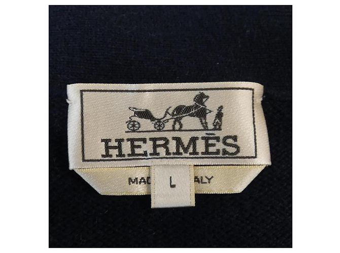 Hermès Cárdigan de cachemira Hermes Azul Azul marino - vista 4