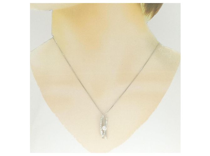Autre Marque Collana di Diamanti Pt900/Pt850 Argento - vista 6
