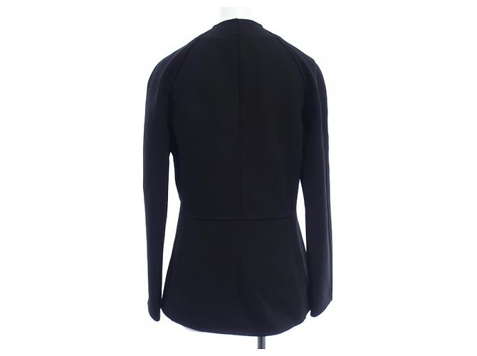 Hermès 3E0203DJ Collarless Jacket Wool Jacket Black - view 2