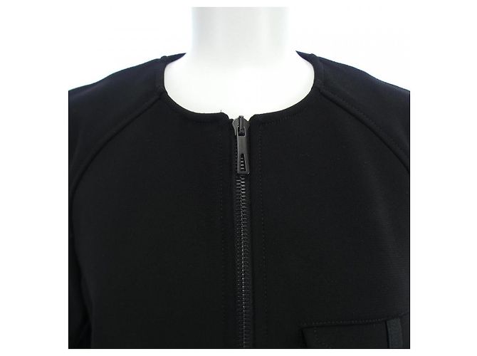 Hermès 3E0203DJ Collarless Jacket Wool Jacket Black - view 5