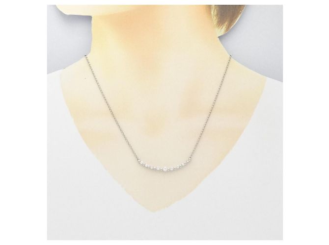 Autre Marque Collana di Diamanti PT900 PT850 Argento - vista 6
