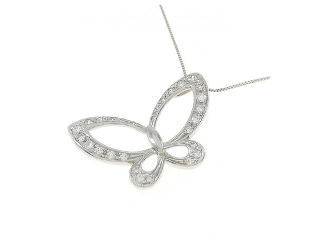 Autre Marque Collana Butterfly in Diamanti Au750 Argento - vista 3