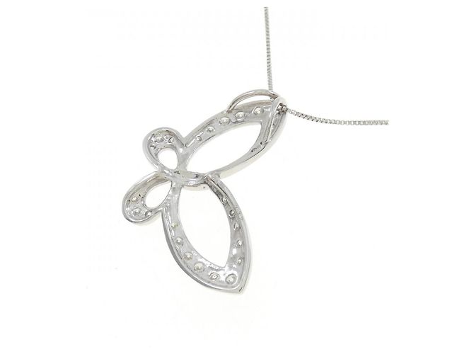 Autre Marque Collana Butterfly in Diamanti Au750 Argento - vista 4