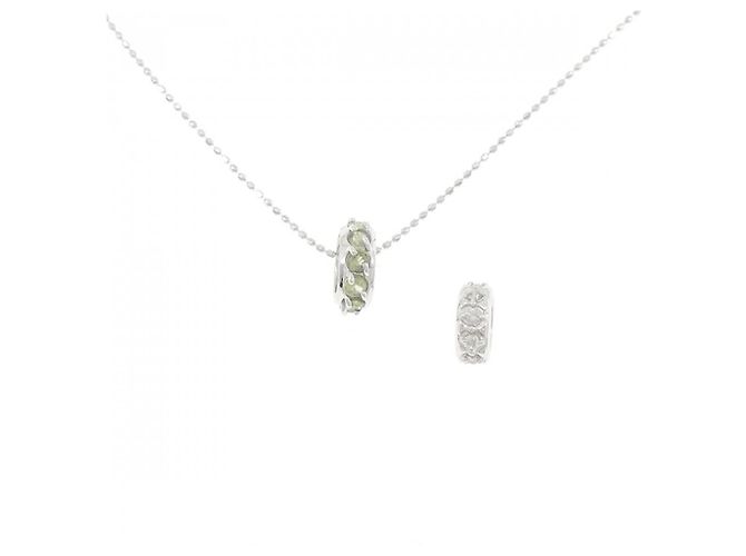 Autre Marque Collana 2-way in Peridoto Au750 Verde - vista 6
