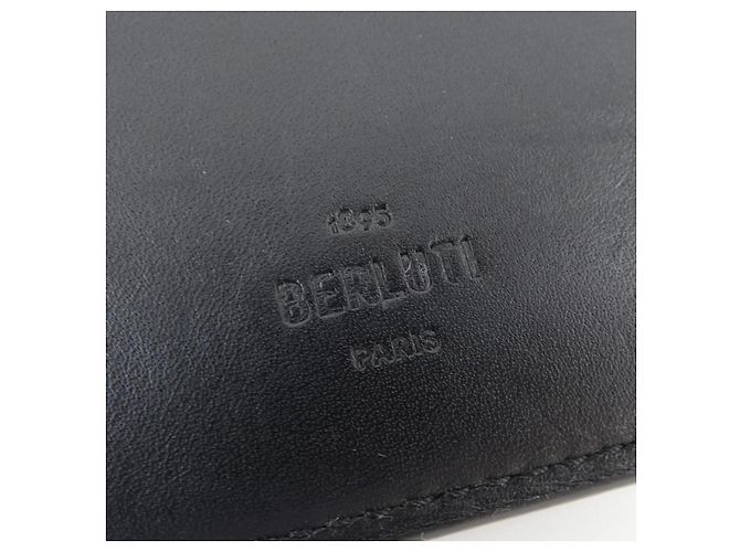 Berluti Leder-Langgeldbörse Schwarz - Ansicht 3
