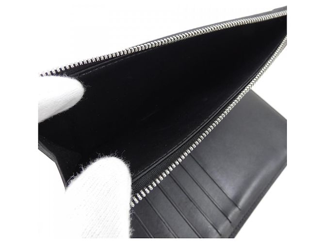Berluti Leder-Langgeldbörse Schwarz - Ansicht 5