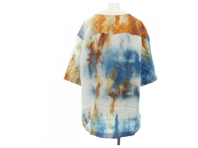 Graceful T-shirt en soie Louis Vuitton Marron Bleu Bleu Marine - vue 2