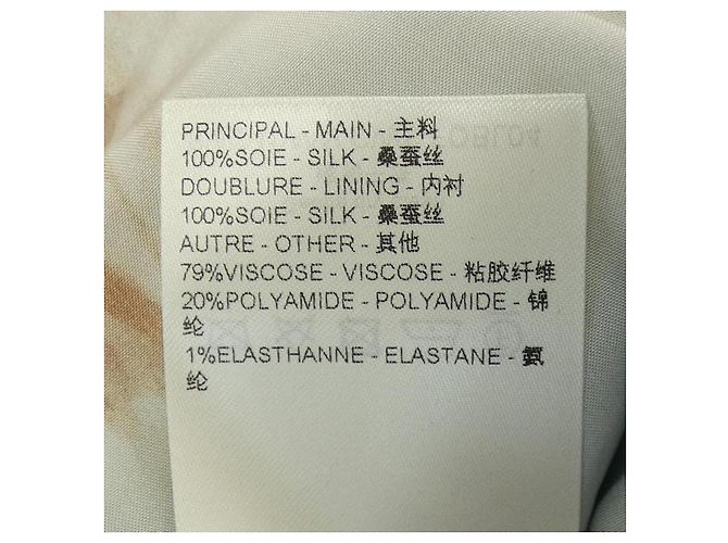 Graceful T-shirt en soie Louis Vuitton Marron Bleu Bleu Marine - vue 3