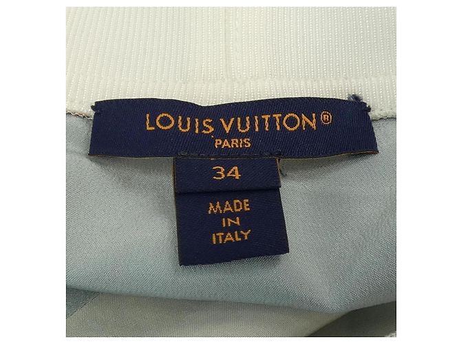 Graceful T-shirt en soie Louis Vuitton Marron Bleu Bleu Marine - vue 4