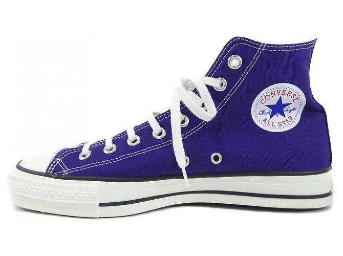 Autre Marque Converse Leder-Sneaker Lila - Ansicht 2