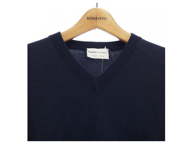 Autre Marque Settefili Kaschmir Strick Blau Marineblau - Ansicht 5