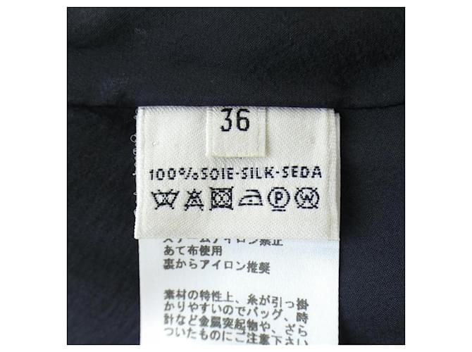Top de seda Hermès 36 Negro - vista 3