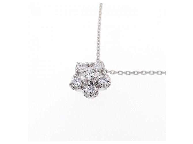 Autre Marque Collana a fiore in diamante e platino Argento - vista 3
