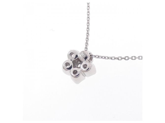 Autre Marque Collana a fiore in diamante e platino Argento - vista 4
