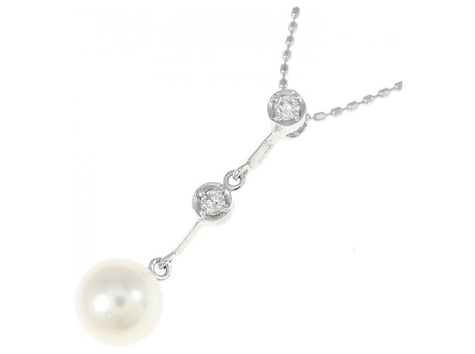 Autre Marque Collana di perle Akoya in oro bianco Au750 Argento - vista 3
