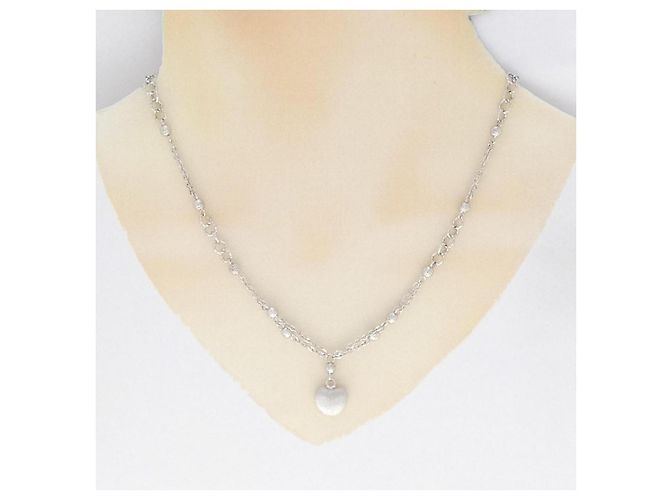 Autre Marque Collana a cuore in oro bianco 750 Argento - vista 5