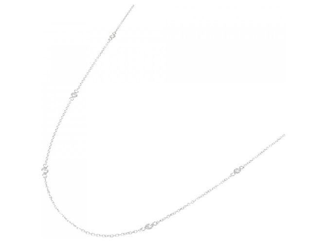 Autre Marque Colar de ouro branco Au750 e diamantes Prata - vista 2