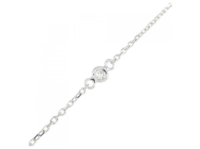 Autre Marque Colar de ouro branco Au750 e diamantes Prata - vista 3