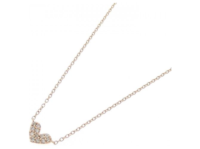 Autre Marque Collana in oro rosa K10 e diamanti - vista 2