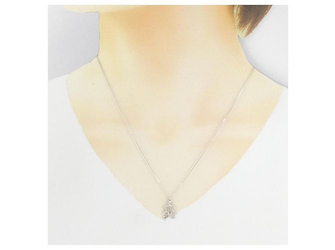 Autre Marque Collana in oro bianco Au750 e diamanti Argento - vista 6