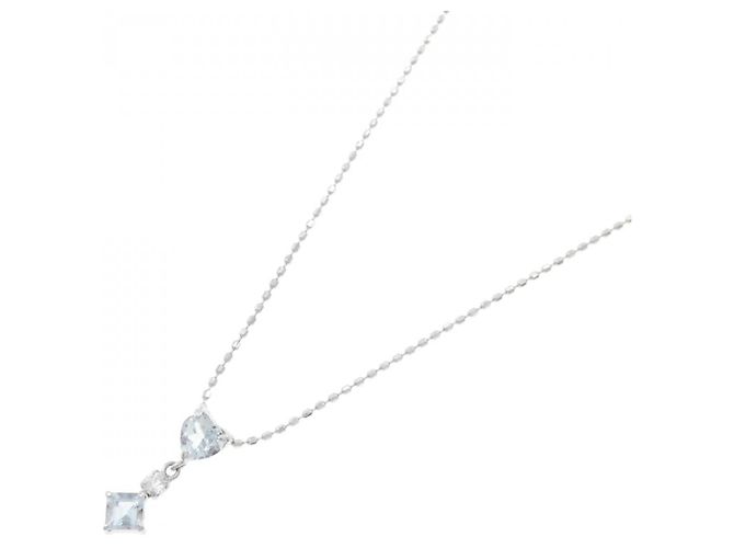 Autre Marque Collana in oro bianco 14K e acquamarina Argento - vista 2