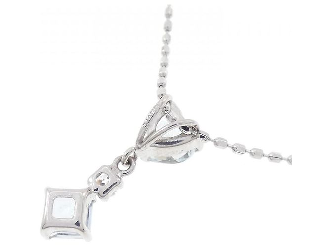 Autre Marque Collana in oro bianco 14K e acquamarina Argento - vista 4