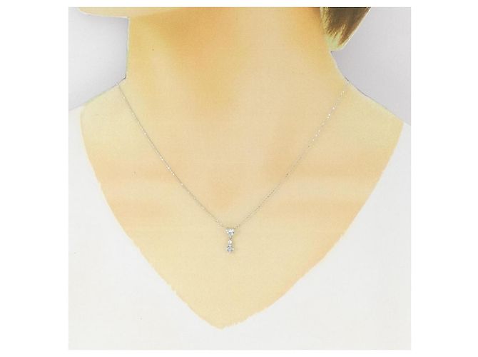 Autre Marque Collana in oro bianco 14K e acquamarina Argento - vista 6