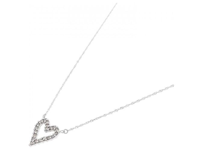 Autre Marque Collana Cuore di Diamante Au750 Argento - vista 2