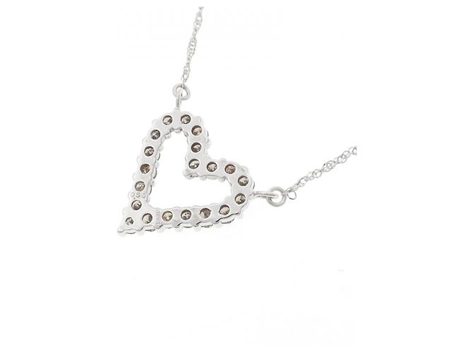 Autre Marque Collana Cuore di Diamante Au750 Argento - vista 4
