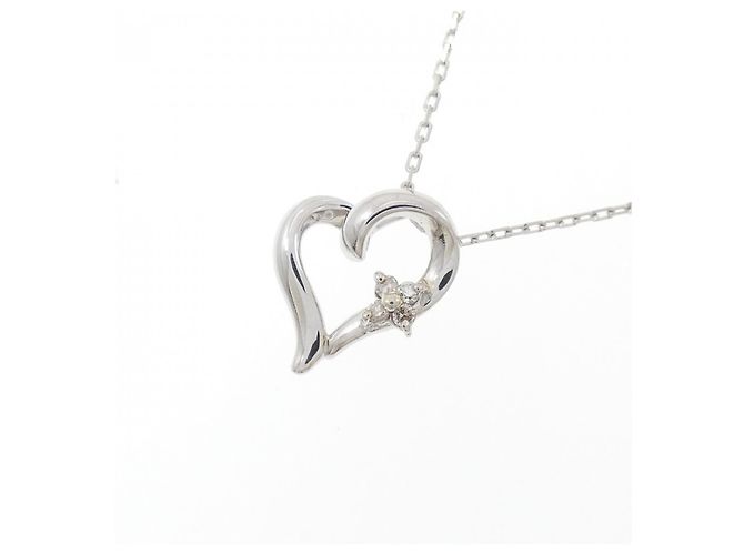 Autre Marque Collana in oro bianco 10K e diamanti Argento - vista 3