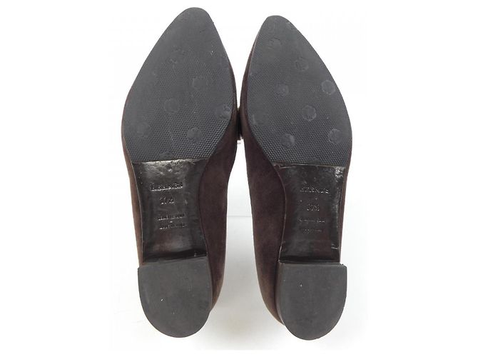 Scarpe basse Hermès Scarpe basse in shearling Marrone - vista 4