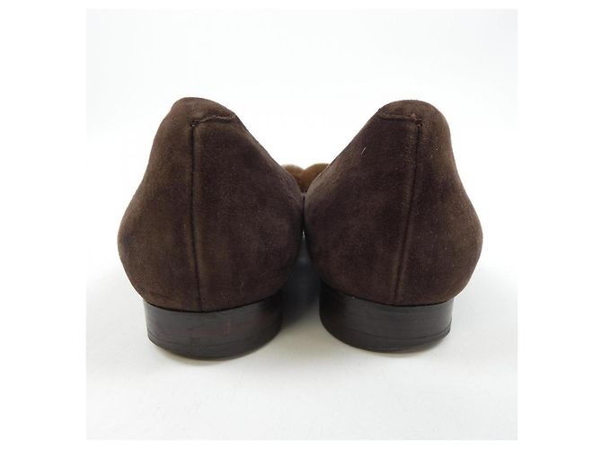 Scarpe basse Hermès Scarpe basse in shearling Marrone - vista 5
