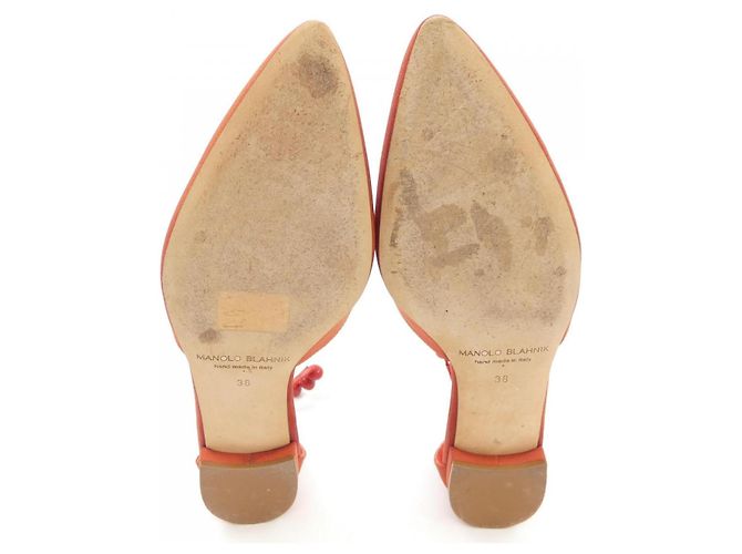 Scarpe Manolo Blahnik Rosso - vista 4