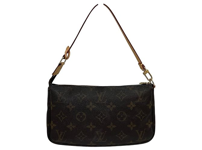 Borsa Louis Vuitton Pochette Accessoires Marrone - vista 2