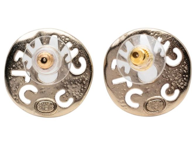 Orecchini a lobo Chanel placcati oro con strass D'oro - vista 2
