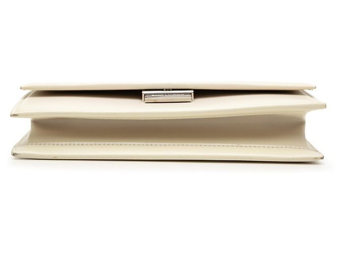 Borsa a tracolla Saint Laurent in pelle bianca con patta Bianco - vista 3