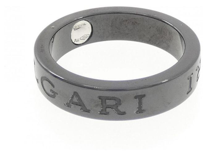 Bulgari Anello Bvlgari in oro bianco 18K e ceramica - vista 3