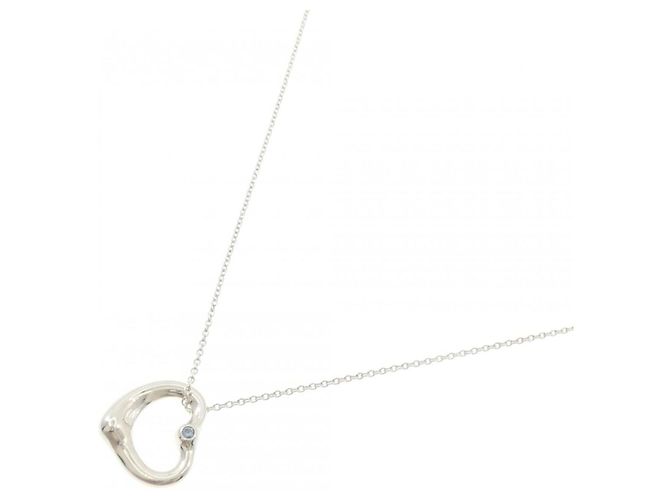 Elsa Peretti Tiffany & Co Collana Tiffany Open Heart con pendente in Acquamarina - vista 2