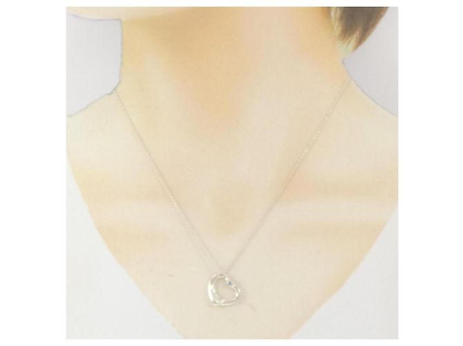 Elsa Peretti Tiffany & Co Collana Tiffany Open Heart con pendente in Acquamarina - vista 6