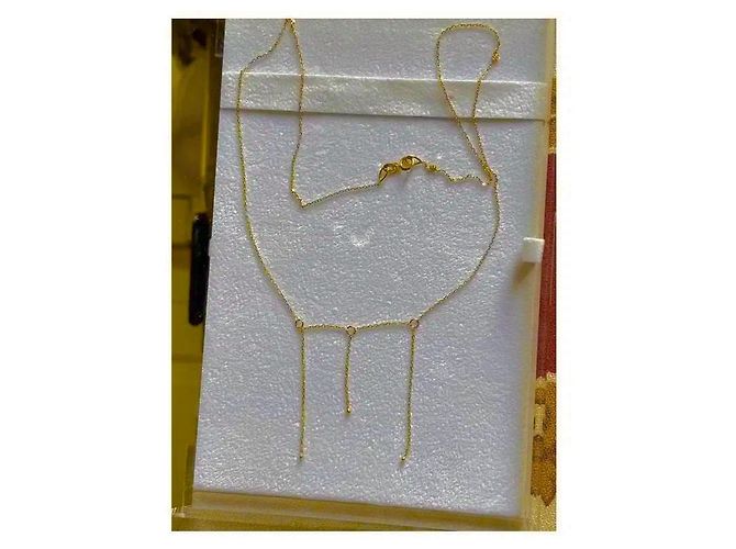 Autre Marque Collana in oro giallo con catene pendenti D'oro - vista 3