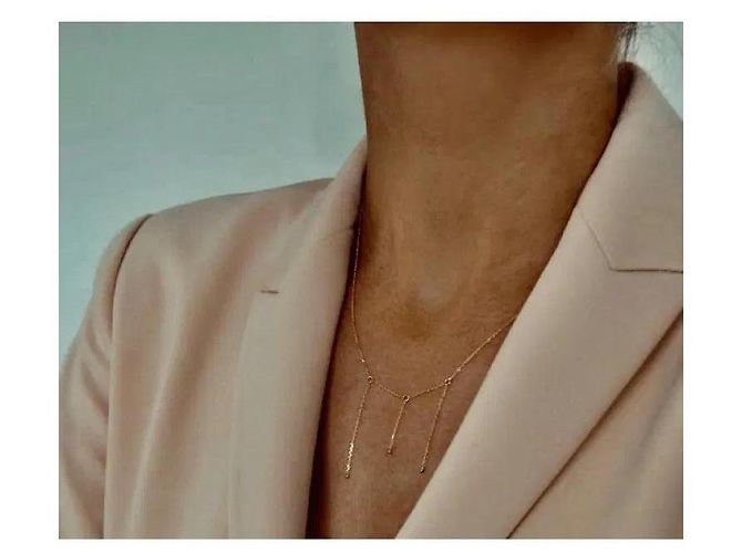 Autre Marque Collana in oro giallo con catene pendenti D'oro - vista 6