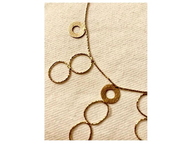 Autre Marque Collana geometrica a cerchio in oro giallo 18k D'oro - vista 5