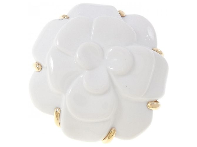 Spilla Camelia Chanel D'oro - vista 2