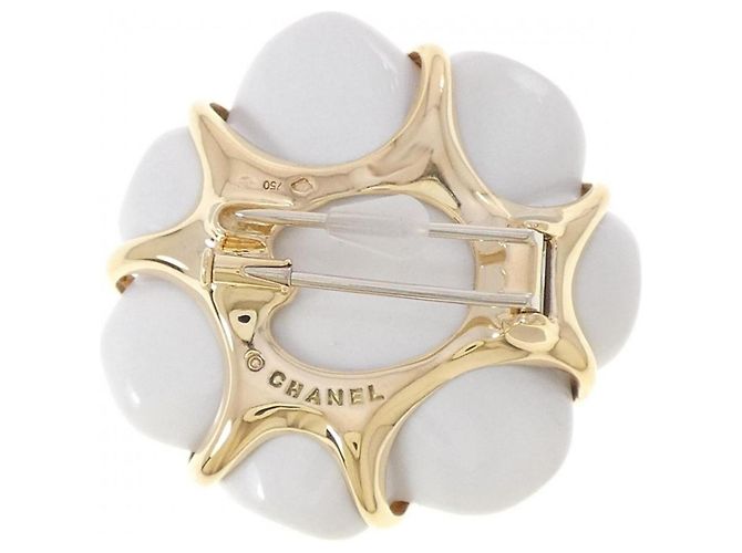 Spilla Camelia Chanel D'oro - vista 3