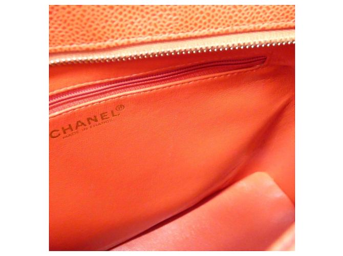 Borsa Chanel 1804 Rossa in Pelle di Vitello con Hardware Oro Rosso - vista 8