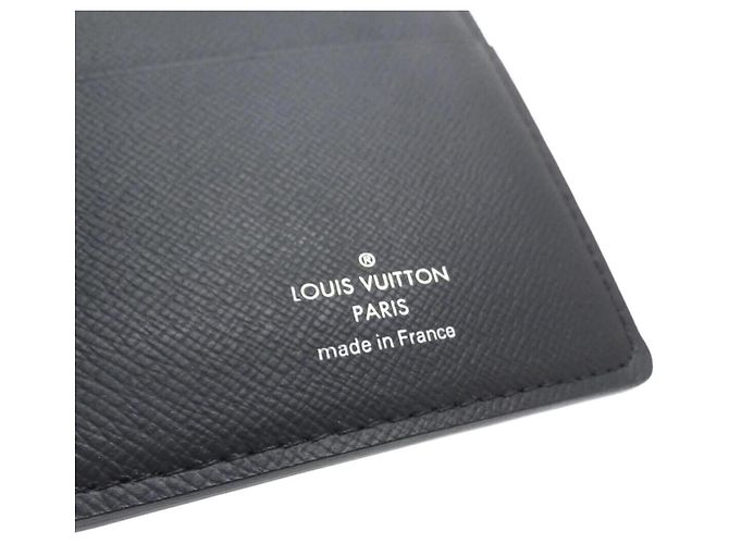 Portafoglio Louis Vuitton Monogram Eclipse Brazza Nero - vista 3