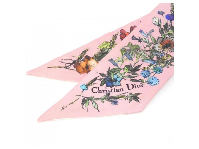 Sciarpa in seta Christian Dior D-MILLEFIORI Rosa - vista 2